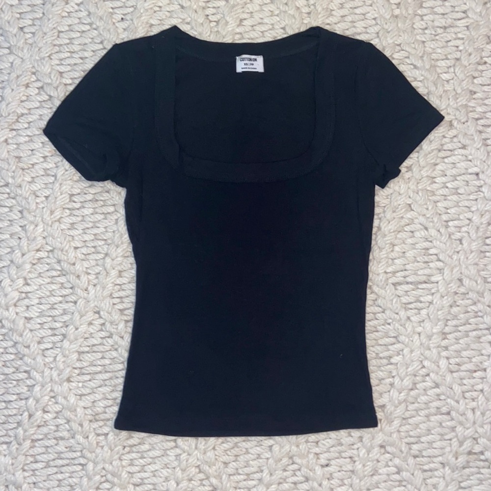 Cotton On Square Neck Short Sleeve Top